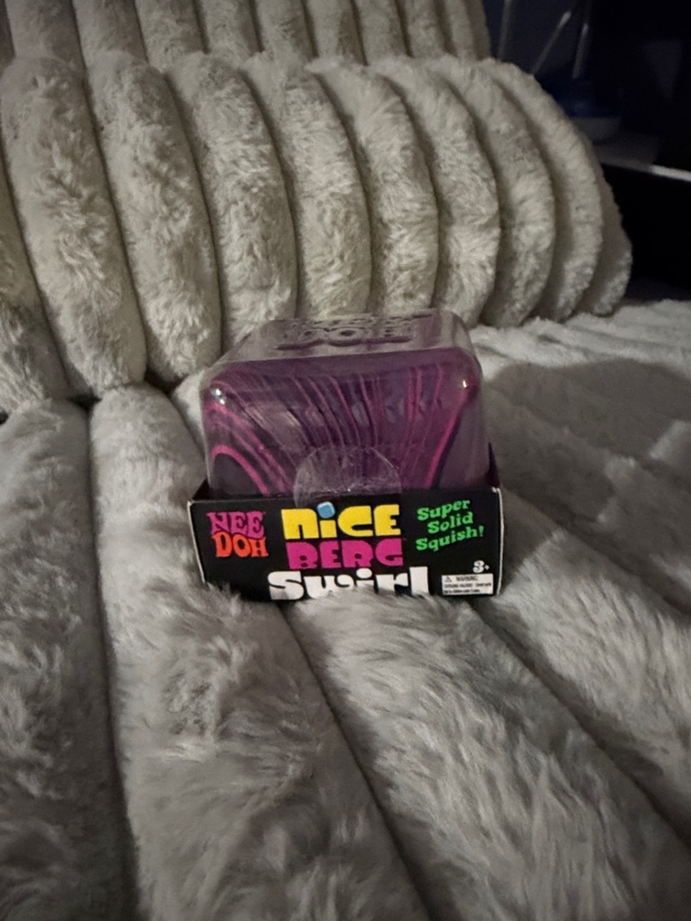 Needoh Nice Berg Squish! Purple Super Solid Squish Toy